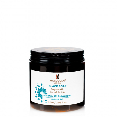 Černé mýdlo s olivovým olejem - eukalyptus 200 g