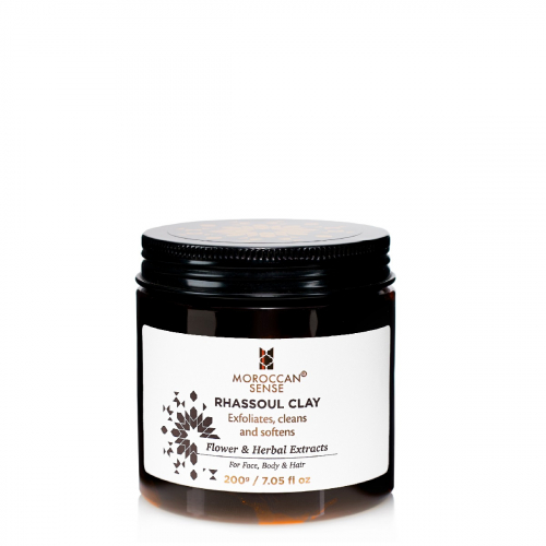 Marocký jíl Rhassoul s květinovými a bylinnými extrakty